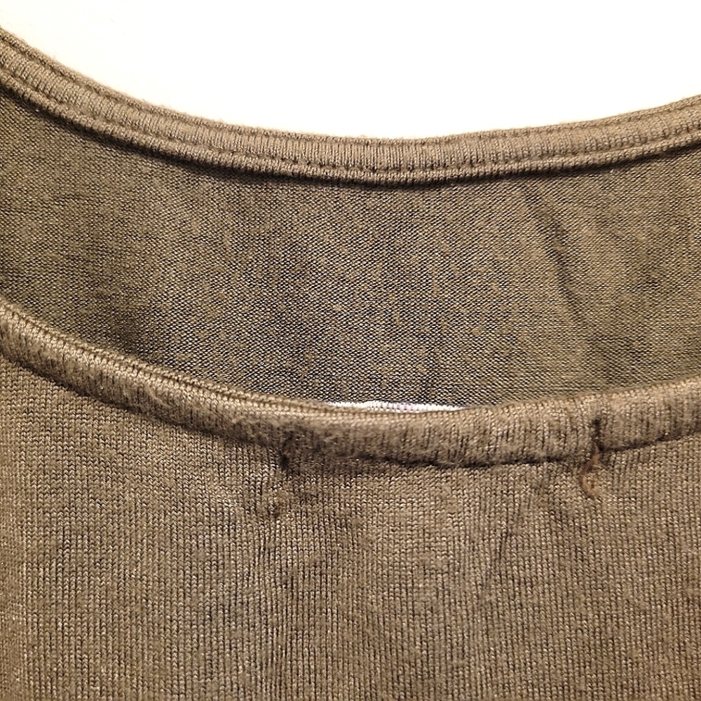 2/$18 Brandy Melville Khaki Dark Green Tank Top Cami Crop Stretchy OS Shirt - Picture 8 of 8